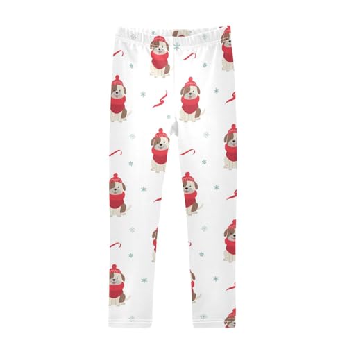 Winter Puppy Girls Leggings,Workout Leggings for Girls Toddler Athletic Legging Size for 3-10T