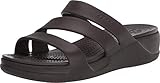 Crocs Women's Monterey Strappy Wedge, Espresso, 9