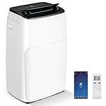 Costway 5-in-1 Portable Air Conditioner, 14000 BTU AC with Multi-Speed ​​Fan & 24H Timer, APP & Remote Control & LED Display, Cooling, Heating & Dehumidifying AC for Home, Office, Dorms
