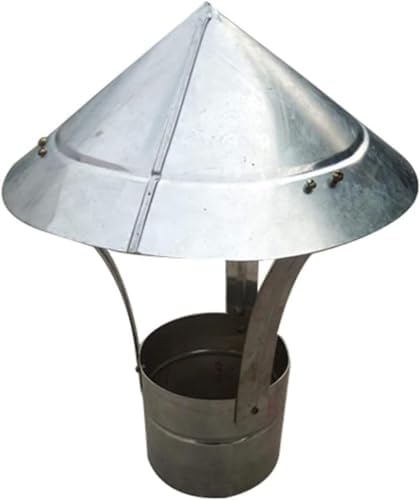Ventilation Cap for Chimneys and Ducts - Weatherproof Roof Hood with Rain Protection for Outdoor Exhaust, 8cm Diameter