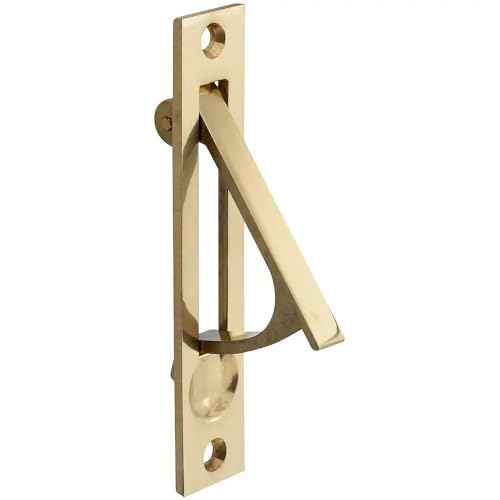 Tirador de borde para puerta corrediza de latón macizo miniatura 1