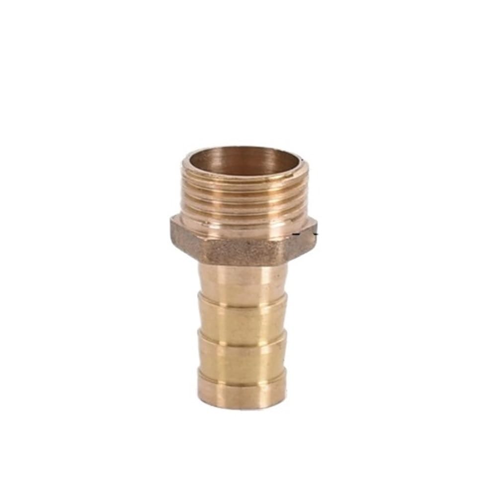 Pipe Connector Brass Straight Reducing Joint, Pipe Fitting, Hose Barb Tail 1/8 1/4 1/2 3/8inch BSP Male Connector(25MM*1/2INCH)