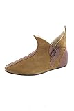 Mittelalter Schuhe Echt Leder Rauhleder LARP Braun Damen Herren Schuhgröße 46