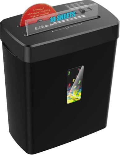 Image of KANAbee Paper Shredder - 10-Sheet Cross Cut with 3.43-Gallon Basket - P-4 Security Level - 3-Mode Design - Shreds CD and Credit Card - Durable, Fast, and Jam Proof for Home Office (ETL Certified)