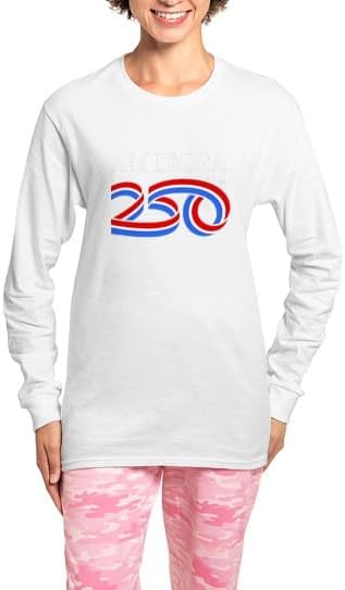 CafePress America250: White Vertical Logo Women's Long Sleeve DK PJ Set