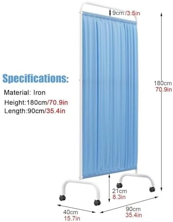 Privacy Folding Room Divider for Clinics, Hospitals, and Examination Rooms - 6ft High Temporary Partition (2-Panel, Color-5) - Ideal for Patient Privacy and Space Management