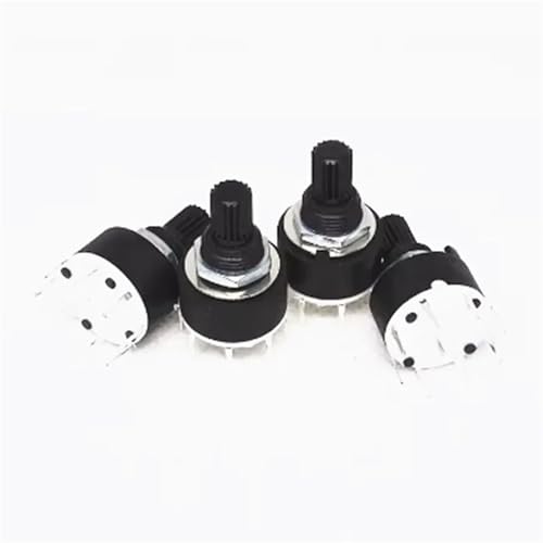 Selector rotativo RS16 de 16mm diseñado con eje metálico de alta resistencia y giro fluido