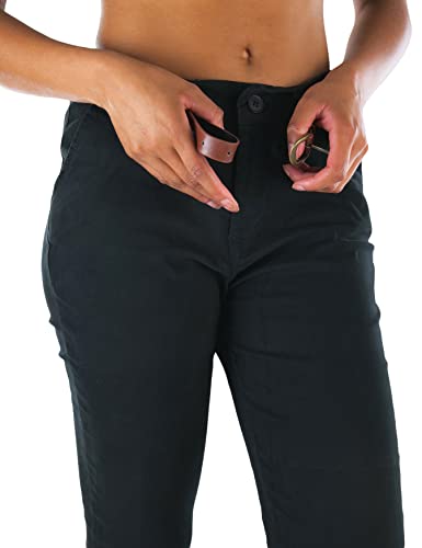 ToBeInStyle Women's Belted Bengaline Ankle Length Pants4