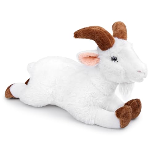 Aspetto adorabile da apprezzare: l'animale di peluche a forma di Capra ha peli luminosi e morbidi, occhi realistici e una bella forma del corpo, in grado di attirare l'attenzione delle persone a prima vista, lasciando loro un'impressione profonda