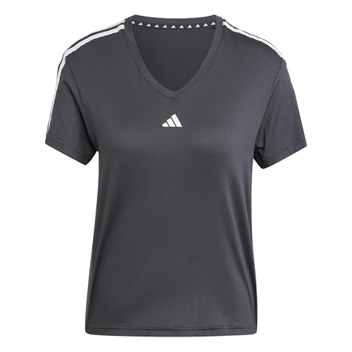 Donna AEROREADY Train Essentials 3-Stripes V-Neck T-Shirt Black M