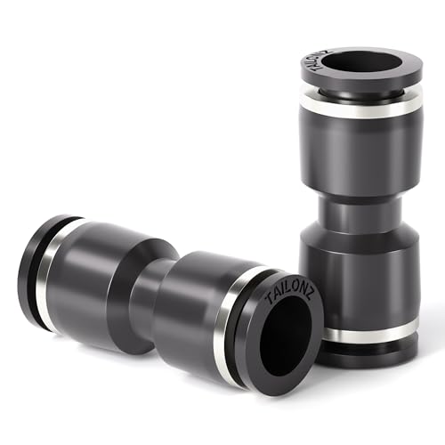 TAILONZ PNEUMATIC Black Straight 5/16 inch Tube OD Push to Connect Tube Fittings Push Lock PU-5/16 (Pack of 10) by TAILONZ PNEUMATIC - Used condition - US$12.02