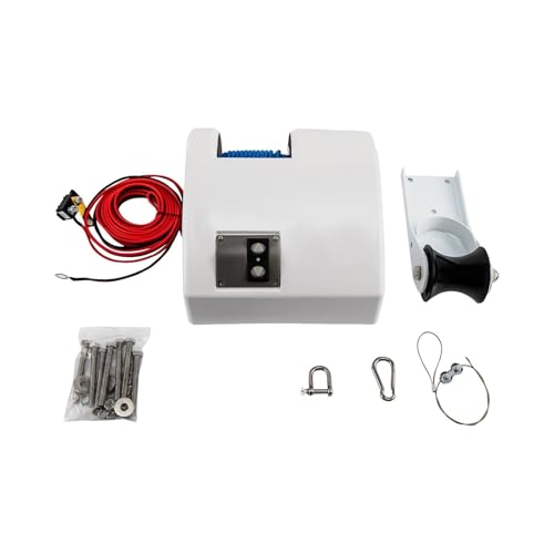 Winche eléctrico ancla 12V para botes con control remoto miniatura 1