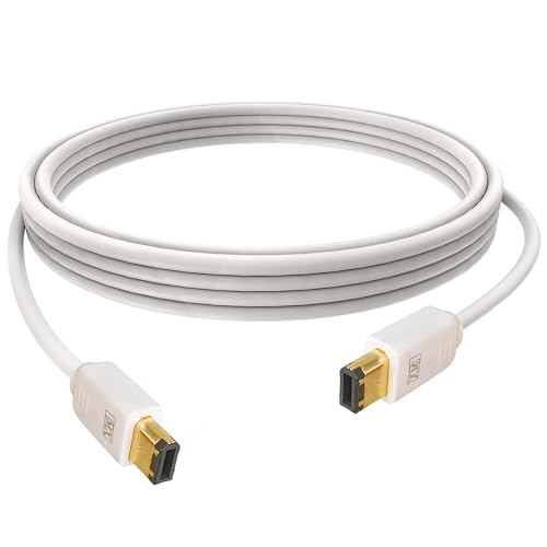 MX IEEE 1394 FireWire 400 Cable – Male 6-Pin to 6-Pin, 3 Meter High-Speed Data Transfer Cord for Video, Printer, Digital Camera, Scanner