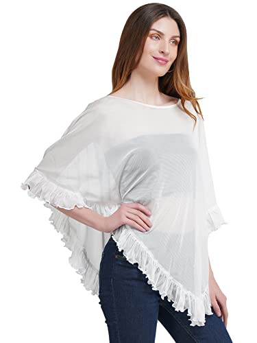 AOL Women's Power Net Ruffled Cape/Poncho3