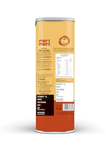 Image of TMI Peri Peri Makhana 70g | Spicy Roasted Fox Nuts | Crunchy Healthy Snack | High Protein & Fiber | No Added Preservatives | Hygienically Packed