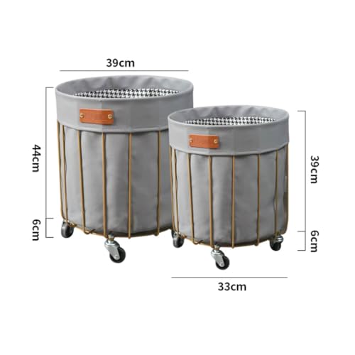 Panier à linge en fer doré scandinave haut de gamme