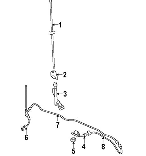 Manual Automotive Antenna Ornament Bezel Best for and Compatible with 2010-2013 Toyota 4Runner Single Piece Radio Base Bezel Fender Replacement Part