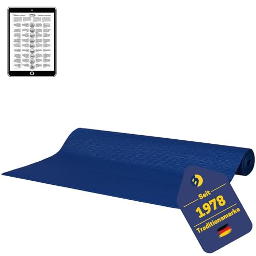 Best Sporting Pilatesmatte kompakt in 173 x 61 x 0,3cm I Yogamatte, ideal für unterwegs I inkl. Übungsanleitung I Sportmatte Fitnessmatte rutschfest I Yoga Mat aus schadstoffgeprüftem PVC