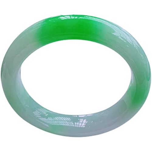 Jade d'agate vert naturel pour femmes le cadeau idéal avec boîte à bijoux de 56 mm