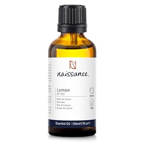 Naissance Lemon Essential Oil (nr. 103) 50ml – Puur, Natuurlijk, Steam Gedestilleerd, Wreedheidvrij, veganistisch en onverdund