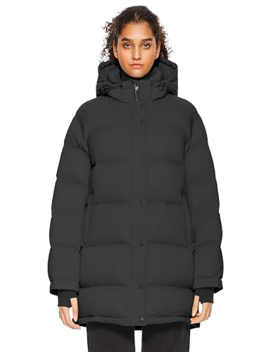 Orolay Women's Mid-Length Thickened Jacket with Detachable Hood Stand Collar Winter Puffer Jacket - Main Image