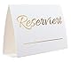 20er-Pack moderne weiße Tisch reserviert-Schilder mit goldenen Buchstaben – Reserviert-Schilder für Hochzeiten – Hochzeitszubehör