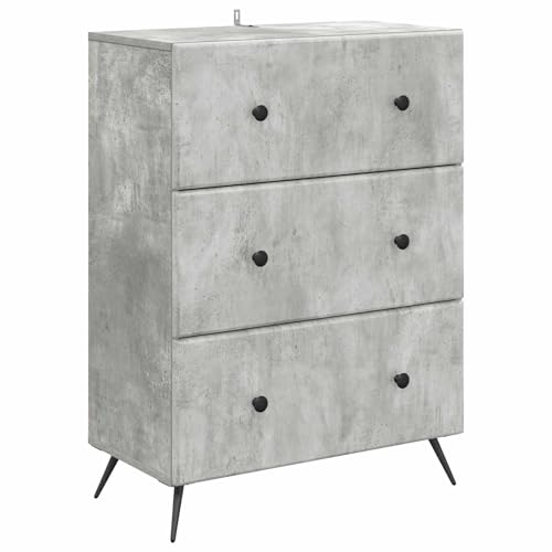 Meuble bas gris béton 3 tiroirs pour résoudre le manque de rangement
