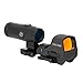 HOLOSUN 510C & HM3X Combo RED/Green Multi-Reticle Circle Dot Open Reflex Sight w/3x Flip-to-Side Magnifier 510C-HM3X