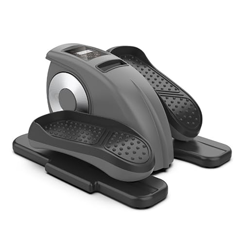 Ejercitador de pedal sentado, máquina elíptica debajo del escritorio con control remoto, 5 ajustes de velocidad ajustables para entrenamiento en casa u oficina