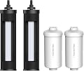 AQUACREST NSF/ANSI 42&372 Standard Water Filter, Replacement for Berkey® Gravity Water Filter System, Berkey® BB9-2® Black Filters & PF-2® Fluoride Filters