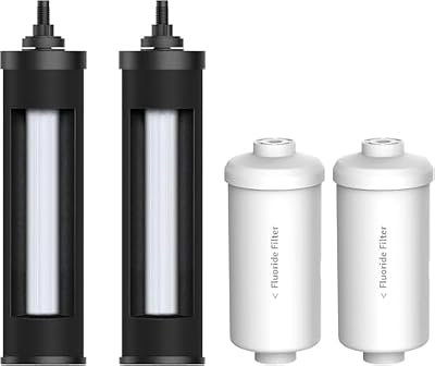 AQUACREST NSF/ANSI 42&372 Standard Water Filter, Replacement for Berkey® Gravity Water Filter System, Berkey® BB9-2® Black Filters & PF-2® Fluoride Filters