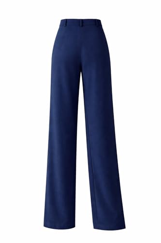 Image of KERI PERRY Trousers for Woman Pants Women's Formal Office Korean | Beige Black Track Pant | Straight | Cotton Spandex Stretchable Trouser | High-Waisted Bottom Wear