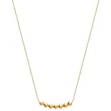Tata Gisèle © Collier Chaine en Plaqué Or - Bulles Bubble - Sachet Cadeau Velours Offert