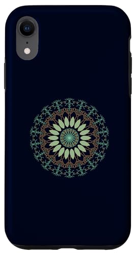 Vintage Illustrated Leaves & Nature Mandala Zen Design Carcasa para iPhone XR