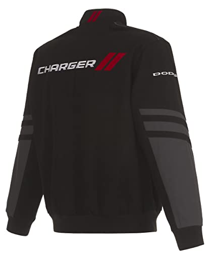 JH DESIGN GROUP Men's Dodge Charger Jacket an Embroidered Classic Twill Coat2