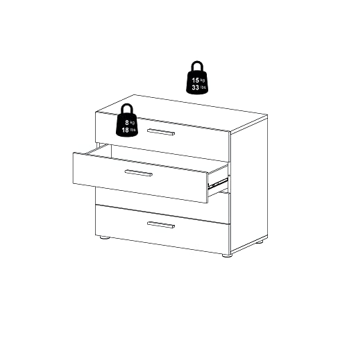 Tvilum, White Woodgrain Austin 4 Drawer Chest #TOP3