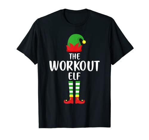 The Workout Elf Family Matching Group Funny Christmas Pajama Camiseta