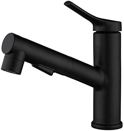 Miscelatore da Bagno con spruzzatore Estraibile, Nero Caldo e Freddo Retrattile Doppia modalità lavandino rubinetti per lavabo Miscelatore per Barra Doccia Multifunzionale