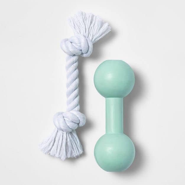 Boots & Barkley - Juego de 2 piezas de cuerda y goma para perros