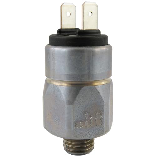 Fittingteile - Druckschalter mit Flachsteckverbinder - bis 1 bar Schließer für Hydrauliköl Heizöl Druckluft Wasser (Ausführung: Schließer - Einstellbereich: 0,1-1 bar)