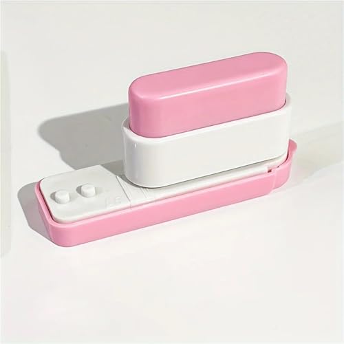 5-バインダー用のホールパンチ:オフィスデスクオーガナイザー - ノートブックやファイルのDIYバインディングに最適(Pink)