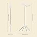 SUYU Clothes Drying Rack, Foldable Drying Rack Clothing, Laundry Drying Rack, 59-Inch Indoor Clothes Airer with 3 Rotatable Arms, Stainless Steel,4 Legs,White and Silver SNJ101