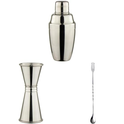 【セット買い】ナガオ 燕三条 カクテルシェーカー 360ml SUS304 日本製 94032 + ナガオ 燕三条 カクテルメジャーカップ 45・30ml SUS304 日本製 94020 + ナガオ 燕三条 バースプーン 32cm 18-0ステンレス 日本製のサムネイル