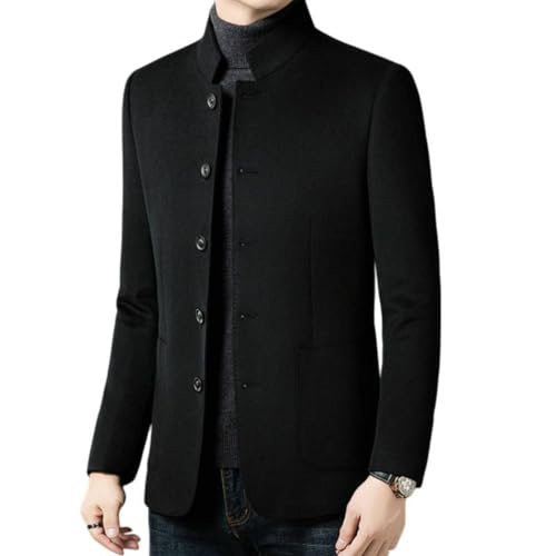 Blazer homme col montant en laine double face contre le froid de l'hiver