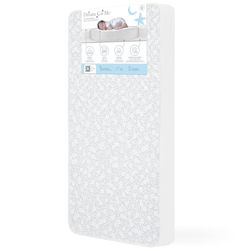 Dream On Me Breathable Little Baby Full Size Firm Foam Crib and Toddler Bed Mattress, 6 Inch