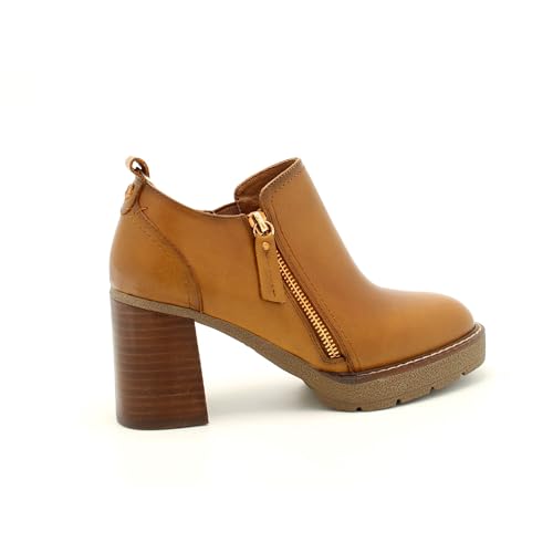 Carmela Para Mujer. 16186103-CAMEL Botines De Piel 161861 MarróN (39), 5 A 8Cm, Cremallera, Casual - 8