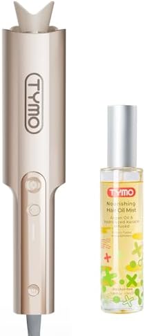TYMO CURLPRO Plus Automatic Curling Iron & Argan Oil Hair Spray for Women, Auto Curling Wand + Nourishing Hair Oil Mist, Styling Kit for Soft, Bouncy, Defined Curls, Adds Shine & Smooth Finish