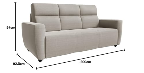 Image of Wakefit Sofa Set | 3 Year Warranty | Sofa 6 Seater, 6 Seater Sofa for Living Room, Wooden Sofa Set, Sofa Set 3+2+1 Seater - Belize(Omega : Pearl)