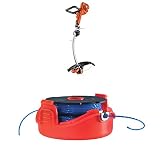 BLACK+DECKER ‎GL9035-QS Tagliabordi Elettrico Ampiezza Taglio 35 Cm, Doppia Impugnatura Regolabile 900 W, Multicolore & A6442-XJ Scatola con Rocchetto Doppio Filo Nylon Reflex, 2 x 6 m, 1.5mm