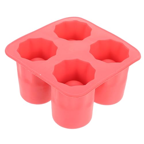 Molde de silicona para cubitos de hielo rojo miniatura 1